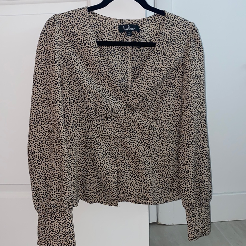 Lulus leopard blouse